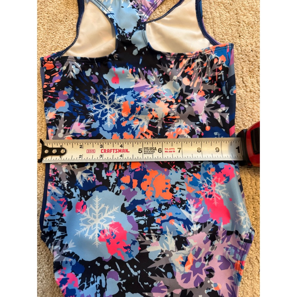 NWOT GK Child Medium Custom Chow's Winter Classic 2026 Leotard - Snowflakes! ❄️✨ - Picture 6 of 7